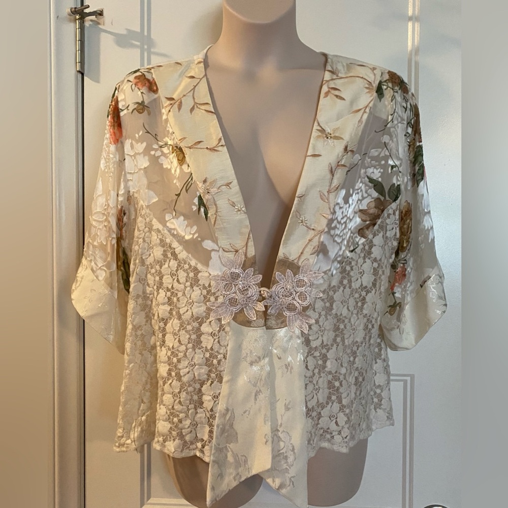 Floral Lace Kimono Top